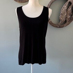 Elegant Black Sleeveless Tank Top size 2 or L
